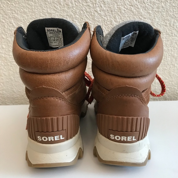 Sorel Women Kinetic Conquest Waterproof Lace Up Hiking Boots Light Brown Size 7 - Picture 7 of 9